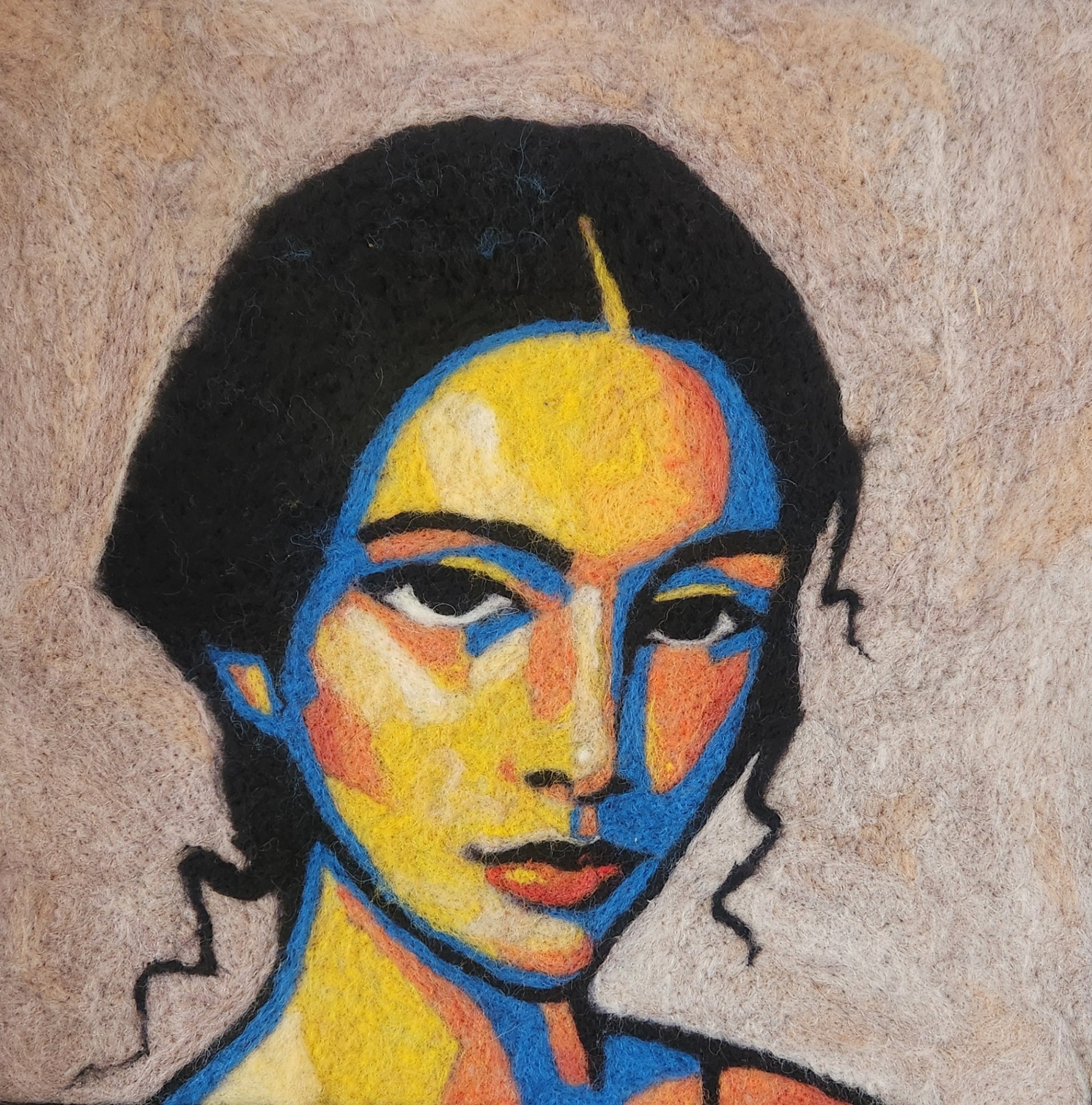 Cubist Portrait in Wool