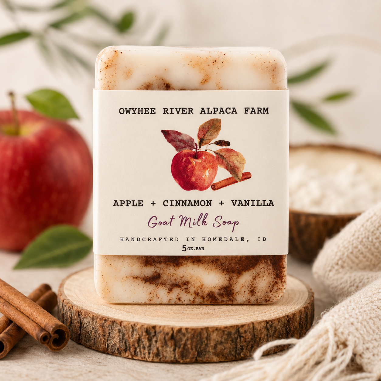 Apple + Cinnamon + Vanilla Goat Milk Soap